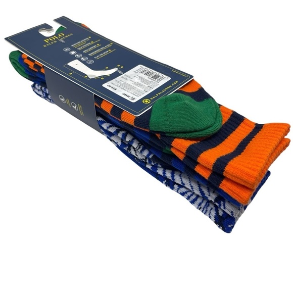 Polo Ralph Lauren Mens size XL shoe size 12-17 performance crew socks 3 pair New - Picture 14 of 16